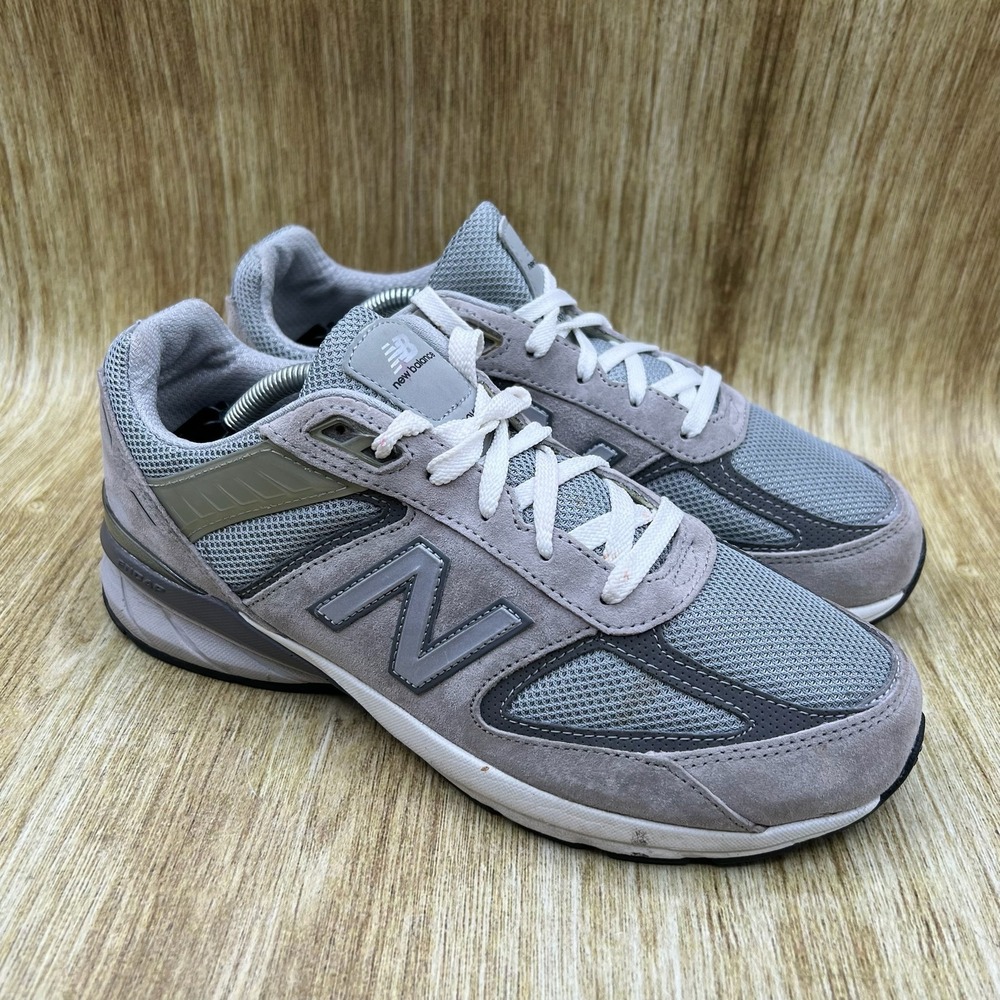 New Balance 990v5 Womens 8.5 / Boys 7 Grey Silver Suede Mesh Sneakers GC990GL5‎